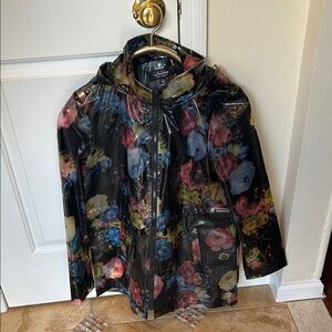 Cath Kidston Women's Floral Raincoat - Black Multicolor
